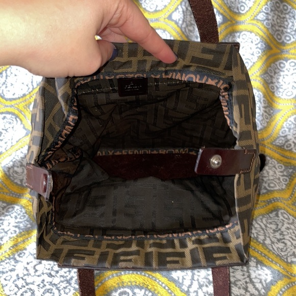 Mini fendi Zucca nylon tote bag - Picture 4 of 13